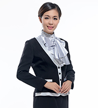 女款單排三?？劬频曷殬I(yè)工作服定做