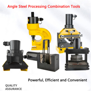 Angle Steel Processing Combination Tools Electric Hydraulic Angle steel Puncher + Cutting + Bender, Triangle Cutting machine