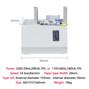 High efficiency Paper tape Strapping machine Electric intelligent Automatic Books Magazines Banding/Bundling machine 25*22cm