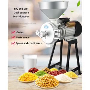 Corn feed Pulverizer Household Small 220V Superfine Grains Grinding machine Dry Wet Dual-purpose Coarse Cereals Grinder 3000W