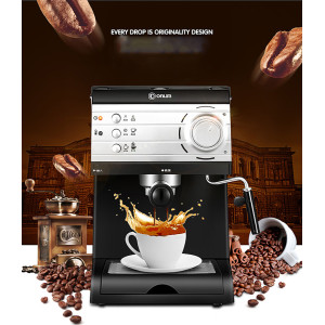 Espresso maker DL-KF6001 Italian household semi-automatic fancy coffee machine, grinding coffee bean steaming machine