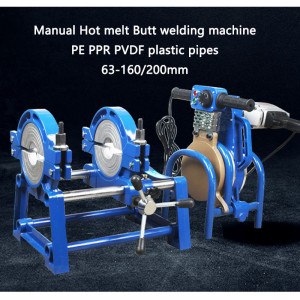 PE PPR PVDF plastic pipes Hot melt Butt welding machine Two ring 63-160/200mm Butt welder Manual Hot melt Welding machine