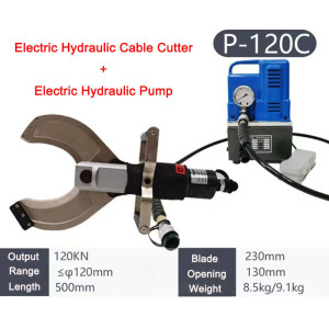 P-120C Electric Hydraulic Cable Cutter + Electric Hydraulic Pump Q-700 Copper Aluminum Armored Cable Scissors