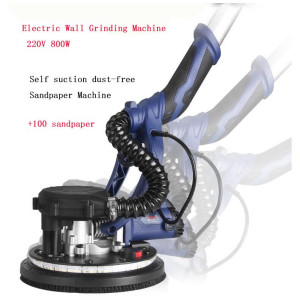 Electric Wall Grinding Machine 220V 800W Self suction dust-free Sandpaper Machine Extension rod putty Wall Grinder+100 sandpaper