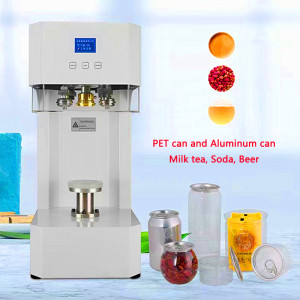 Non rotating Automatic can Sealing machine PET can and Aluminum can Ring-pull can Paper bowl Milk tea cup, Soda, Beer Sealer