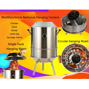 Smoked meat Stove Hanging Furnace Outdoor Barbecue rack oven Household Stainless steel Charcoal Roasted Lamb leg Chicken duck