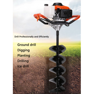 High power Ground drilling and digging machine Gasoline Two-stroke Ground Quick Hole digging 180CC trees planting/piling