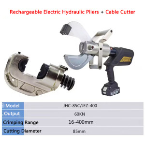 EZ-400 Rechargeable Electric Hydraulic Crimping Pliers + Cable Cutter EZ-85C