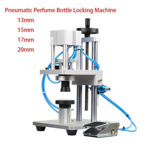 Perfume bottle sealing machine, Pneumatic Medicine bottle cover locking machine, Aluminum plastic cap rolling machine