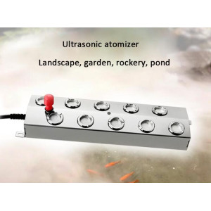 Ultrasonic atomizer 10 Head Ultrasonic Humidifier Atomization plate+Waterproof power supply 350W+buoy