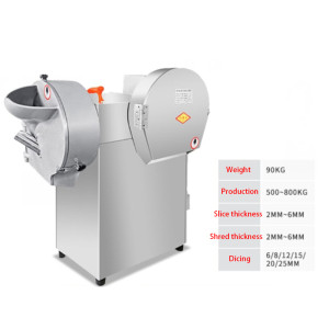 Double head Vegetable cutting machine 802 Commercial Large Vegetable cutter Electric Dicer slicer shredder for canteen 300-500KG