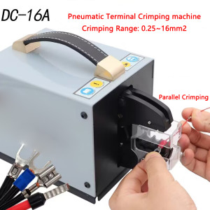 0.25-16mm2 Pneumatic Crimping Pliers For Cold Pressing Terminals DC-16A With molds Multifunctional Crimping Machine Wiring tools