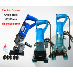60*60mm Electric hydraulic Angle steel Puncher+Cutter,Cutting side 45 °,Cutting arc Dual purpose Angle steel Processing machine