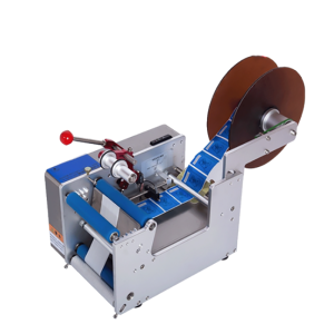 Hand press round bottle labeling machine Tea honey walnut round can Self-adhesive labeling machine