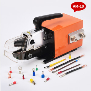 AM-10 Electric Pneumatic Crimping Pliers Terminal Crimping Automatic Wire Crimping Machine Cold-pressed Terminal 0.25-16mm2