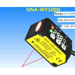 Digital display High precision Laser displacement sensor with small visible light spot Switch analog quantity NNA-WY100N