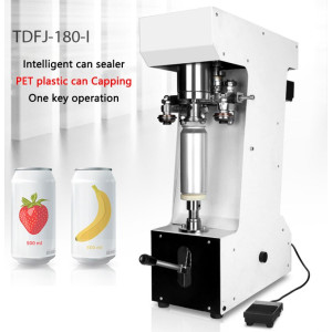 Automatic can sealing machine Intelligent can sealer Electric can seamer Double motor PET plastic can Tin can capping machine