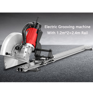 Electric Grooving machine With Rail Concrete wall Slotting Water and Electricity Installation Wall Cutting machine With Track