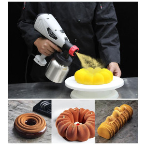 Baking sand blasting machine/Small birthday cake mousse French Sandblasting machine 800W Household dessert chocolate Spray gun