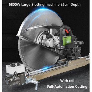 Fully-Automatic Wall/Door/Windows Slotting machine Depth 26cm Cement Concrete Stone Cutting machine Grooving machine With rail