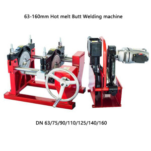 Hot Melt Butt Welder 63-160mm Hand Screw Butt Welding Machine PPR PE Pipe Hot Melt Welding Machine Welded Pipe