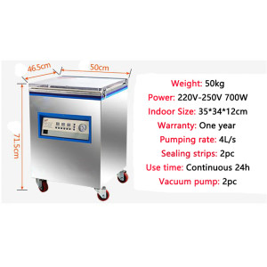 Food vacuum sealer,Automatic Commercial large-table vacuum packaging machine,Aluminum bags food rice tea vacuum Dry Wet sealing