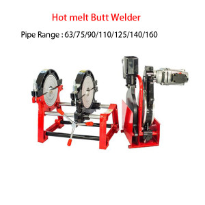 Hot melt PE pipe Butt Welder Butt welding machine Manual Hot melting machine for PPR PE pipe 63-160mm