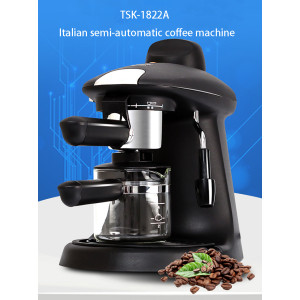 Espresso Italian coffee machine TSK-1822A Household small mini semi-automatic Steam grinding pot Fancy coffee machine