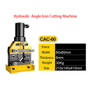 20T Hydraulic Angle Steel Cutting Machine Width 60*60mm/75*75mm Electric Hydraulic Angle Iron Cutter CAC-60 Max Thickness 6mm
