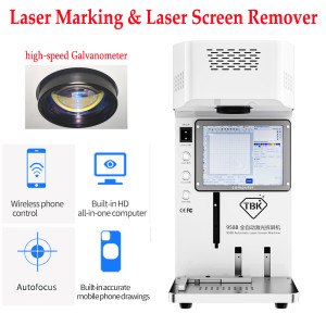 Autofocus TBK 958B Laser Engraving Marking Printer Machine, Iphone Back Glass Remover, Mobile Phone Separating Machine