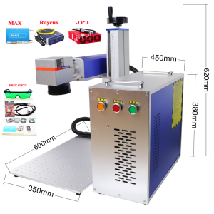 Raycus MAX Fiber Laser Metal Marking Machine 20W-70W With Rotary For Engraver Business Card Silver Gold Laser Cutting Machine