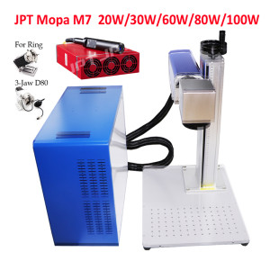 JPT Mopa M7 Separated Fiber Laser Marking Metal Cutting Machine 20W 30W 60W 80W 100W Nameplate Gold Silver Steel Engraving Tool