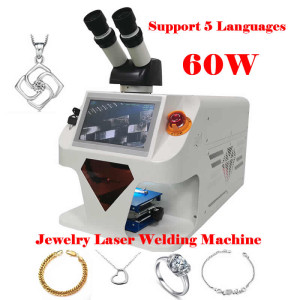 ND YAG Jewelry Laser Spot Welding Machine Touch Screen Control Micro Soldering 60W for Gold Silver Chain Ring Pendant