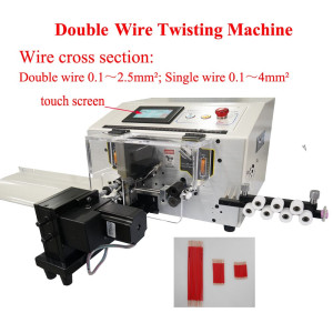 NX2/S Electric Double Wire Twisting Machine 350W Automatic Touch Screen Stripping Cable Peeling 0.1～4mm² Cutting Stripper