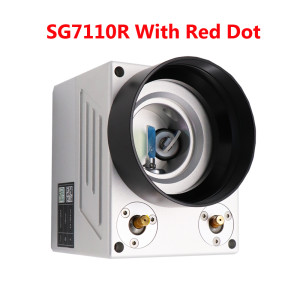 SG7110 1064nm Fiber Laser Scanning Galvo Head SG7110R With Double Red Dots Pointer 0-100W Input Aperture 10mm for Fiber Marking