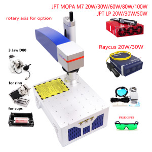 JPT MOPA M7 20w 30w 50w 60W 100W Fiber Laser Engraver Marking Machine Raycus Portable DIY Metal Jewelry Engraving Tool