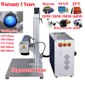 Separated Fiber Laser Marking Machine 60W JPT 50W Raycus Max Metal Engraving for Stainless Steel Gold Aluminum Silver Copper