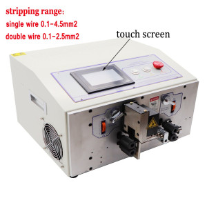 Double Wire Touch Screen Automatic Wire Stripping Peeling Cutting Machine SDB2S 220V 110V Cable Cutter Stripper 0.1-4.5mm2