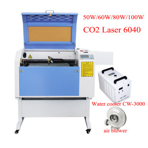 DSP Offline CO2 Laser Engraving Cutting Machine 6040 100W 80W 60W 50W with Water Cooler For Acrylic Wood Plastic Textile Fabric