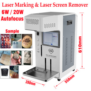 TBK 958A Automatic 20W 6W Metal Aluminium Laser Marking Machine Back Glass Remover Separator Mobile Phone Separating Machine