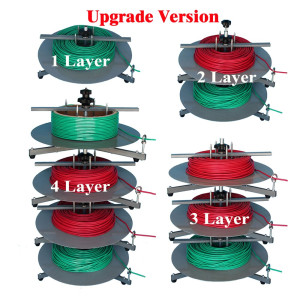 Upgrade 1 to 4 Layer Rotary Wires Feeder Tools Rotating Disc Cable Coil Feeding Machine for Wires Stripping Cutting Machine