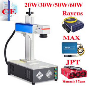 60W JPT Desktop Fiber Laser Marking Machine High-Precision Metal Nameplate Stainless Steel Mark Engraver Rayus Max 20W 30W 50W