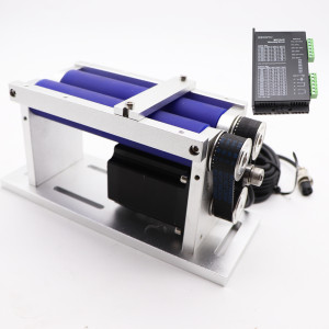 Roller Rotary Axis Engraving Attachment with Rollers Stepper Motors for Laser Engraving Cutting Marking Machine for Cans Cups