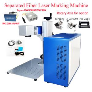 Raycus 100W 70W Fiber Laser Marking Machine 50W 30W 20W Metal Engraving Jewerly Engraver Card Silver Gold Steel Cutting Tool