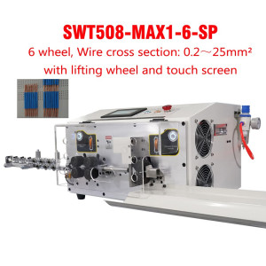 MAX-6/SP 25mm² Wire Stripper with Lifting Wheel Computer Automatic Stripping Machine 6 Wheels Drive for Peeling Cutting