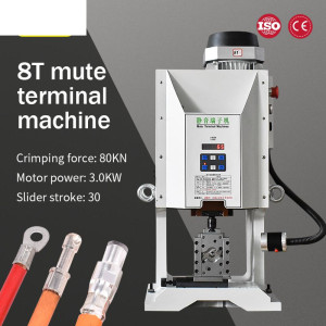 8T ultra-quiet terminal machine，for electronic industry AC, DC, PC, single grain, jst joint terminal crimping machine