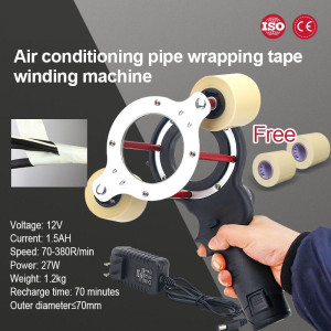 Portable Air Conditioning Pipe Winding Machine, 27W ，Lightweight, Fast Winding Air Condit Pipe Cable Tie Air Conditioner Tools